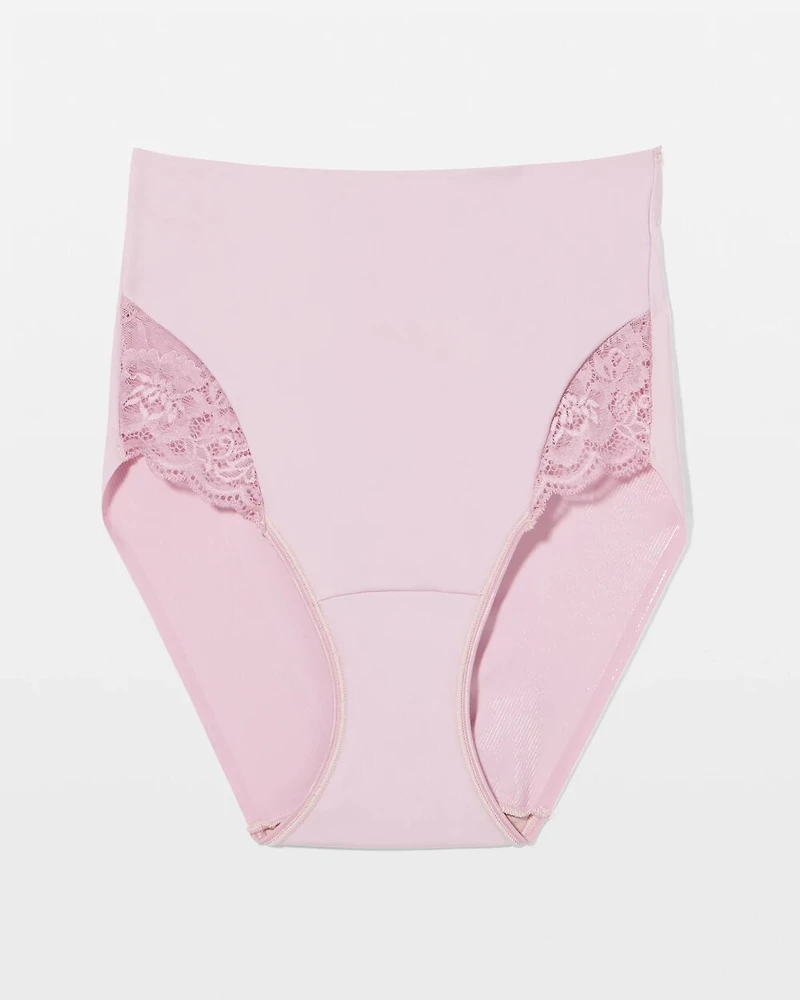 High-Waist Brief Panty with Lace