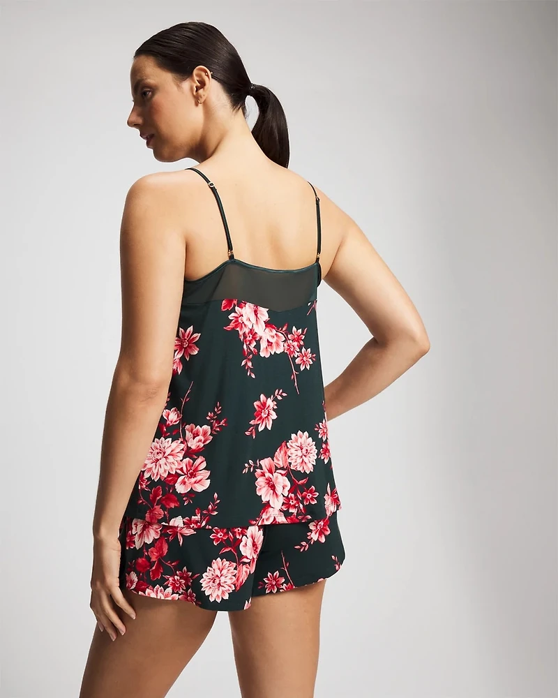 Mesh Trim Pajama Cami