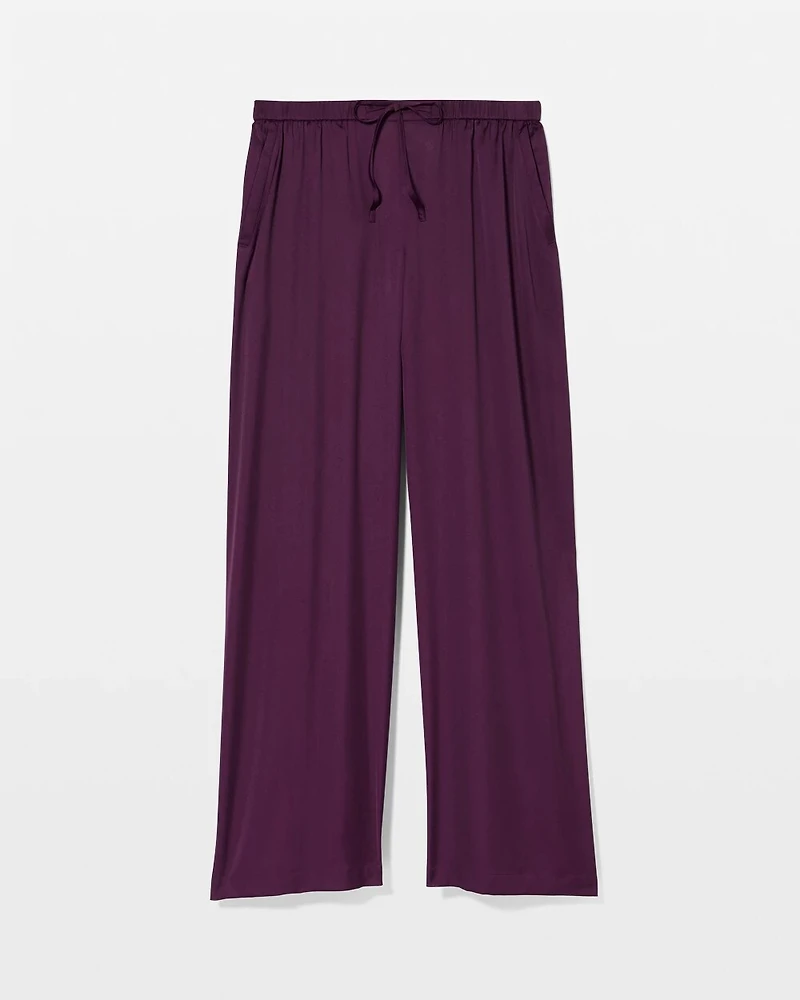 Wide-Leg Pajama Pants