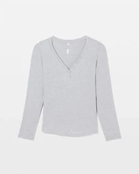Long-Sleeve Pajama Henley