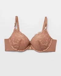 Push-Up Front-Close Bra with Lace