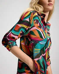 Bleu Rod Beattie Wild and Free Chiffon Cover Up Shirt