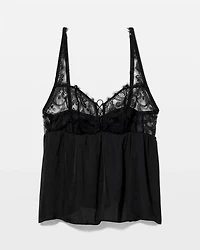 Crinkle Satin + Embroidery Camisole