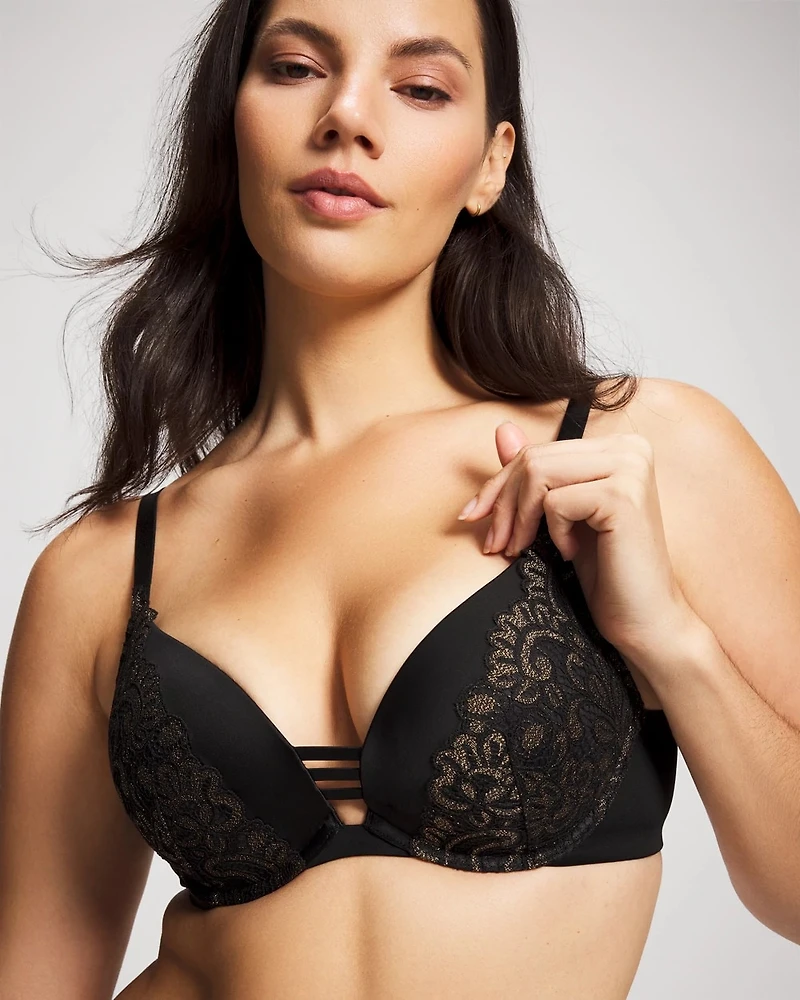 Push-up Plunge Bra with Lace