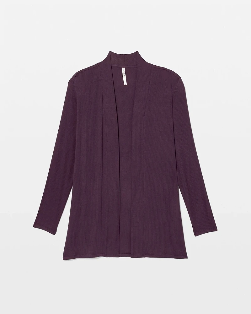 Lightweight Rib Knit Long Sleeve Wrap