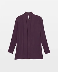 Lightweight Rib Knit Long Sleeve Wrap