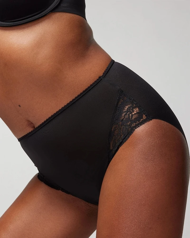 High-Waist Brief Panty with Lace