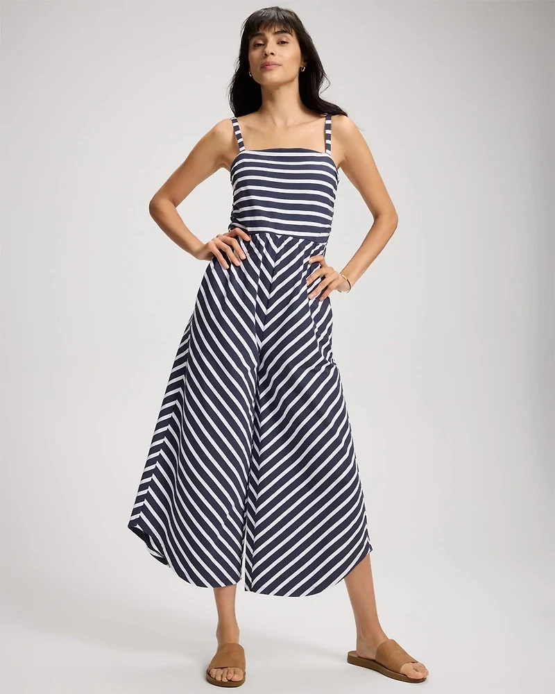 Cotton Ruched Bodice Jumpsuit