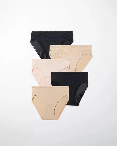 Hipster Panty with Lace 5 Pack