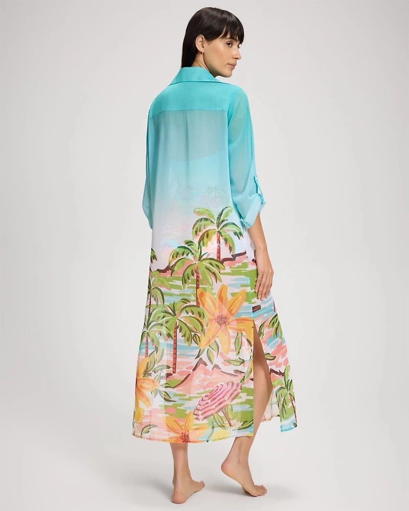 Ciao Capri Chiffon Swim Cover Up Shirt