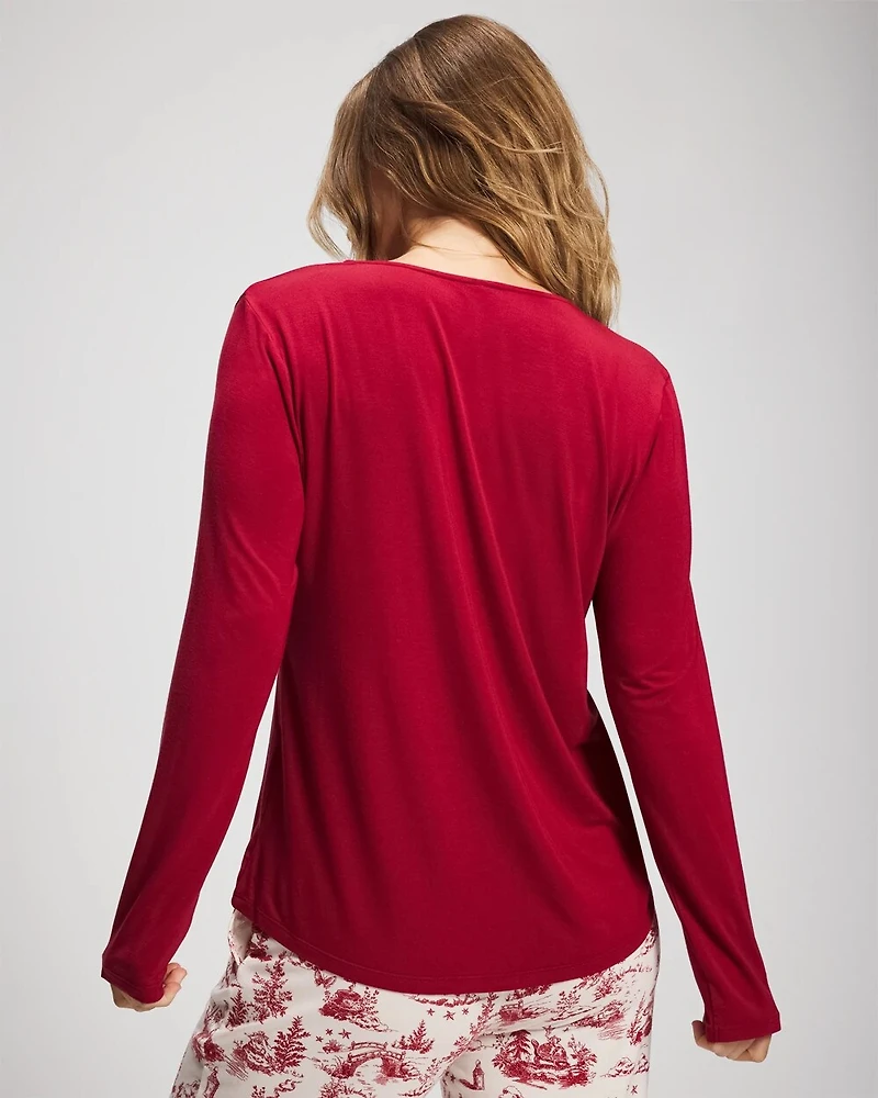 Classic Long Sleeve Pajama Top