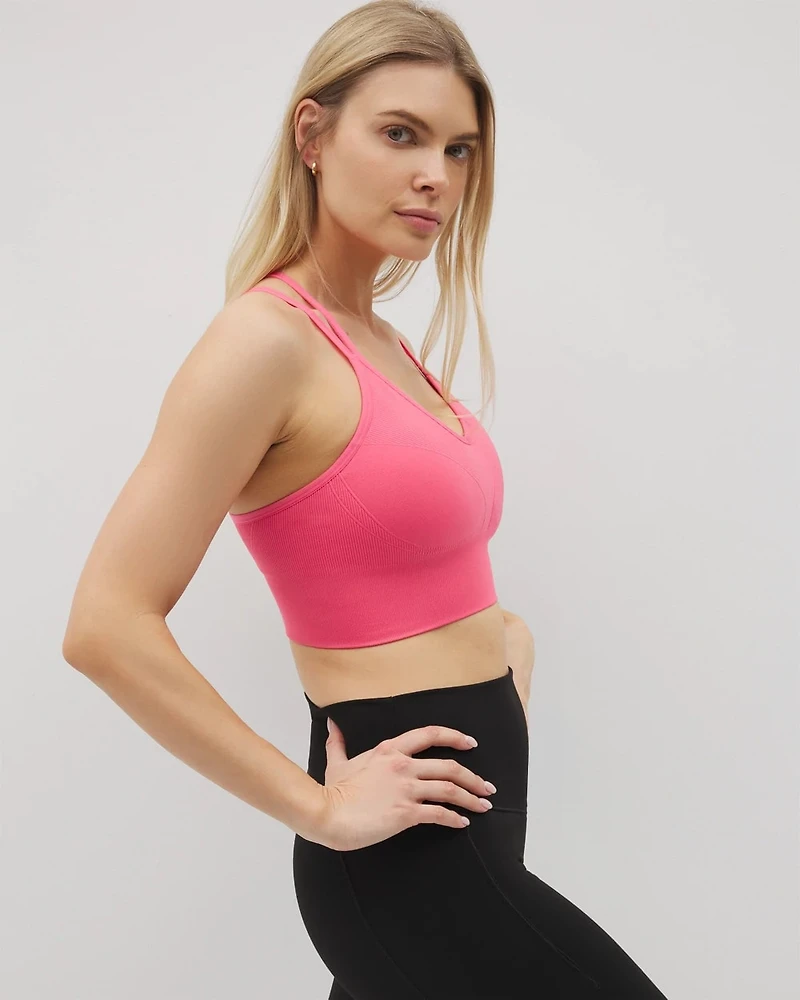 Longline Bra with Strappy Back