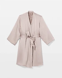Reversible Short Robe with Plush Interior