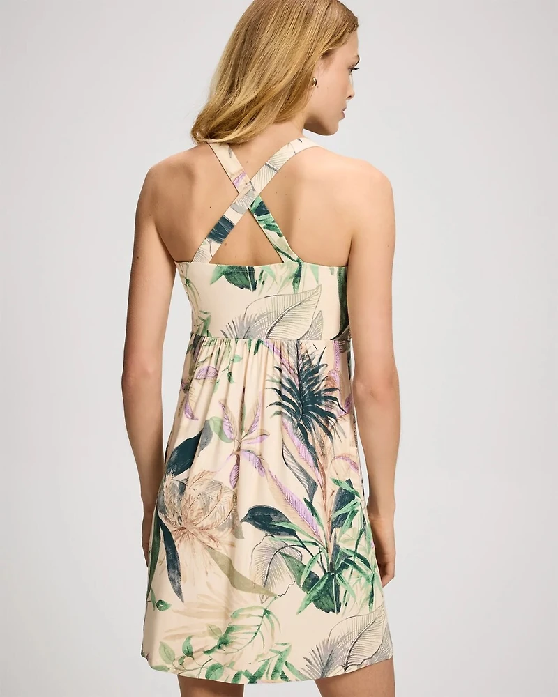 Twist-Front Short Bra Dress