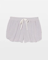Curved Hem Pajama Shorts