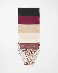 Edge High-Leg Brief Panty with Lace 5 Pack