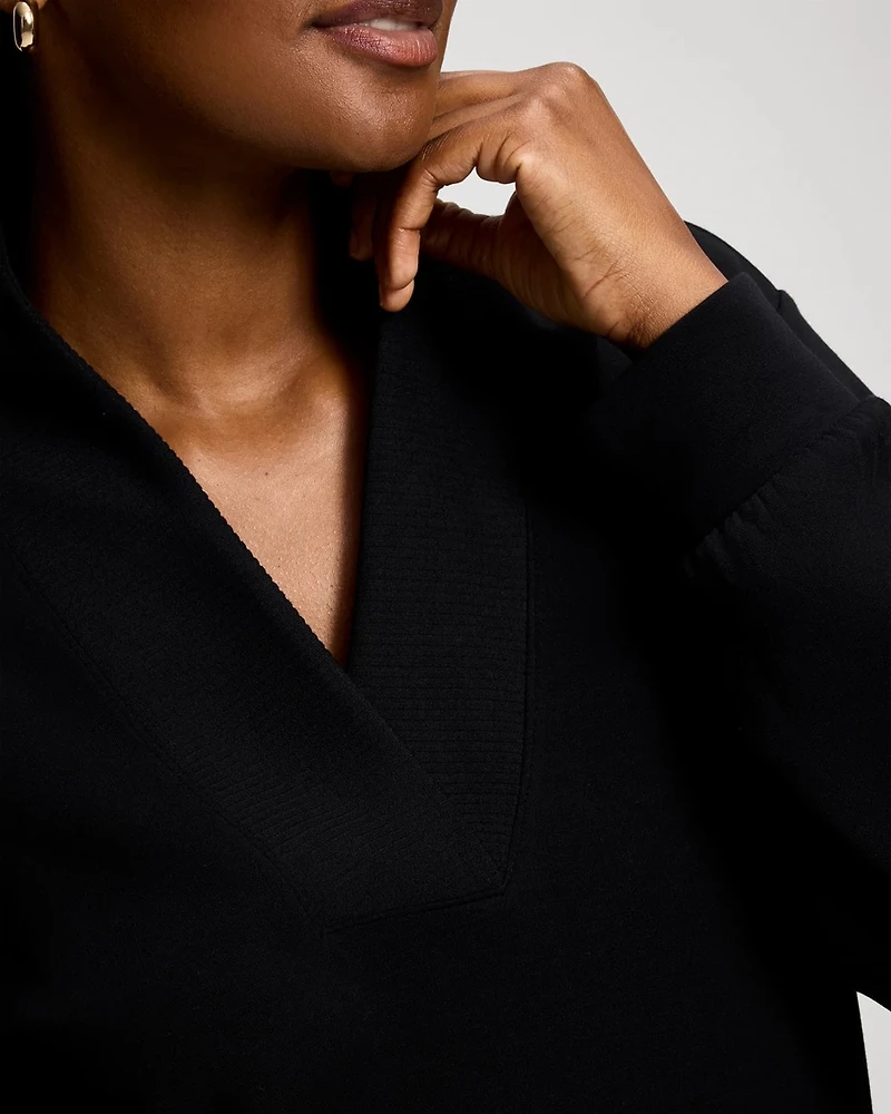 Modern Modal Relaxed V-Neck Top