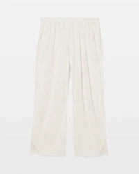 Slub Wide Leg Pajama Crop