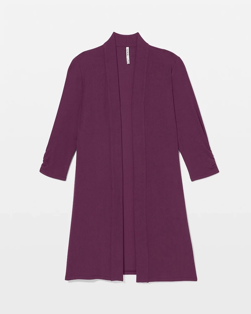 Rib Long-Sleeve Pajama Cardigan