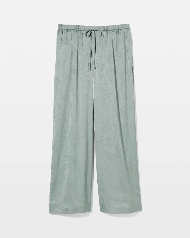 Jacquard Wide-Leg Pajama Pants