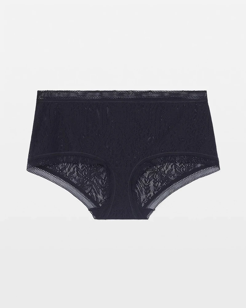 Soma Boyshort Panty with Stretch Lace
