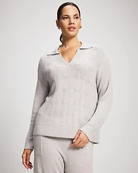 Premier Knit Cable Collared Sweater