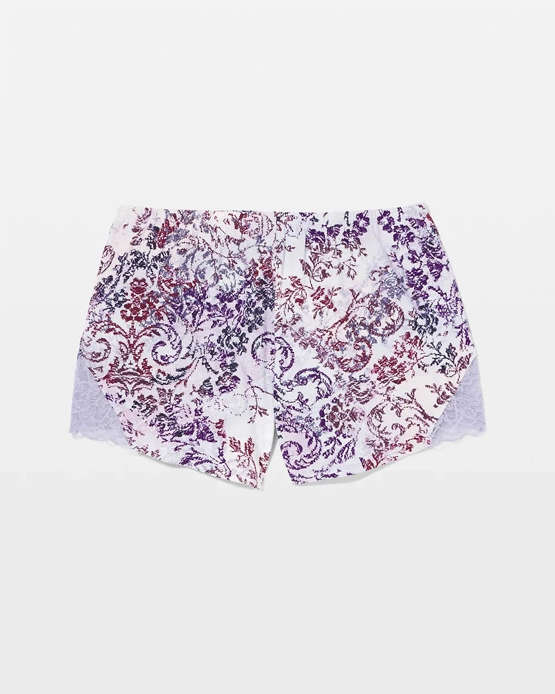 Lace Trim Pajama Short