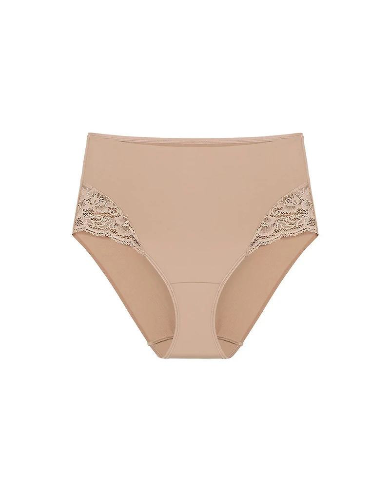 High-Waist Brief Panty with Lace