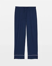 Solid Piped Pajama Pants