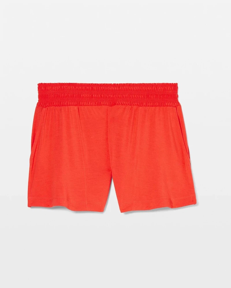 Solid Smocked Pajama Shorts