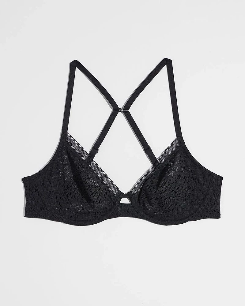 Soma Unlined Perfect Coverage Bra with Stretch Lace