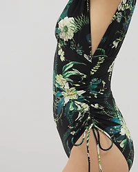 V-Neck One-Piece Suit