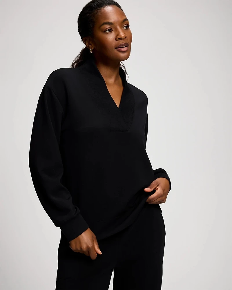 Modern Modal Relaxed V-Neck Top
