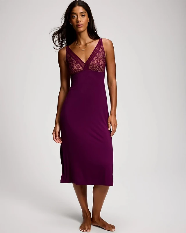 Geo Lace Midi Gown