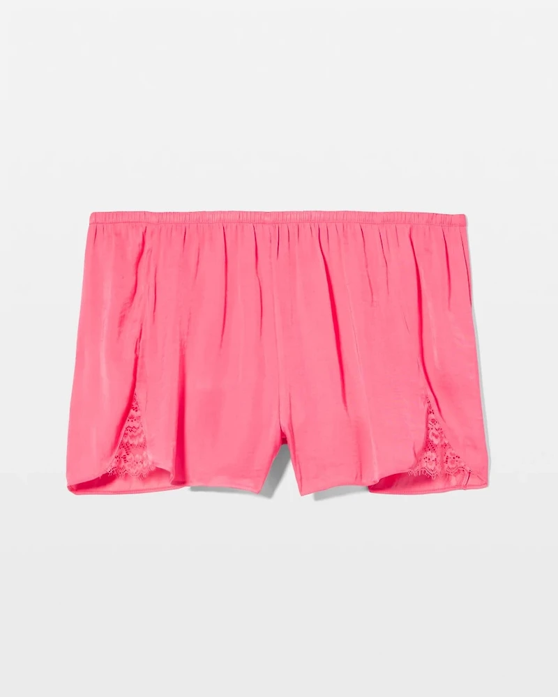 Lace Trim Pajama Short