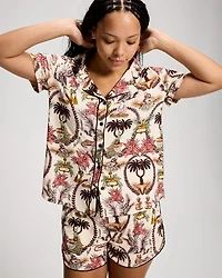 Printed Pajama Shorts