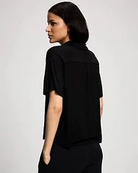 Relaxed Notch Collar Pajama Top