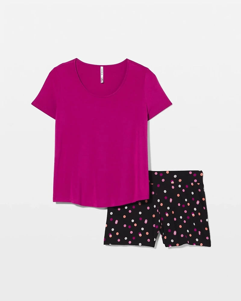 Packaged Short-Sleeve Short Pajama Set