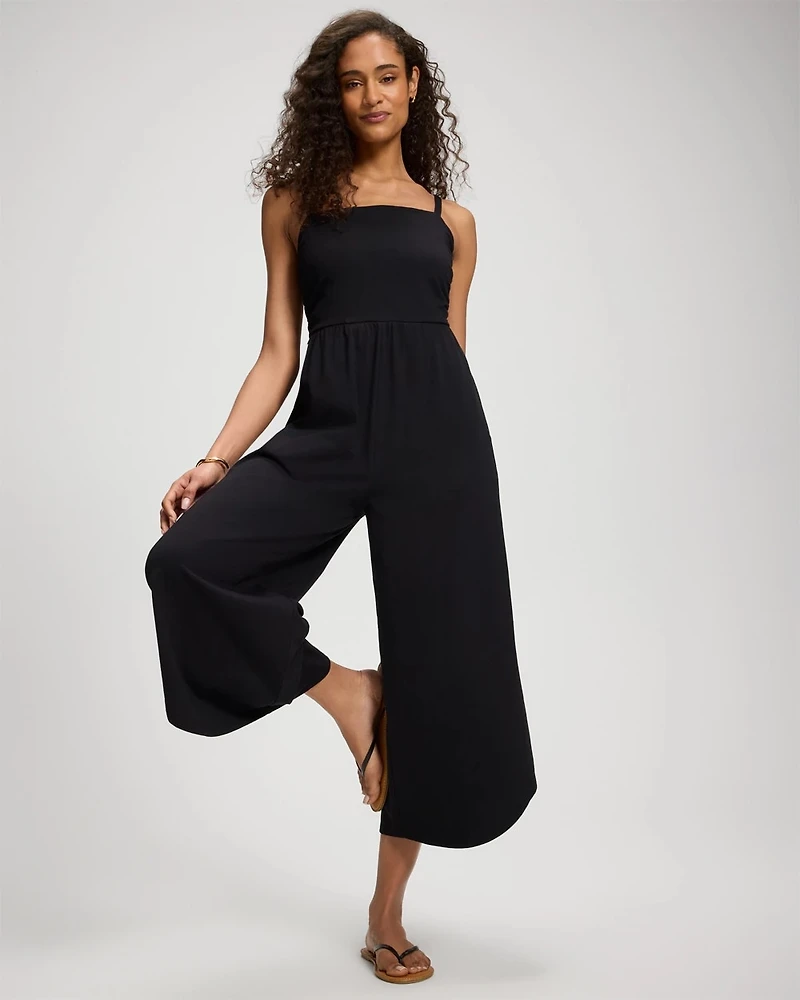 Cotton Ruched Bodice Jumpsuit