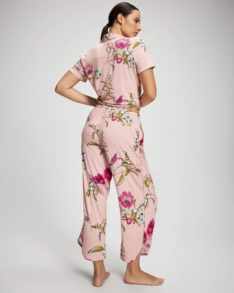 Piped Crop Pajama Pant