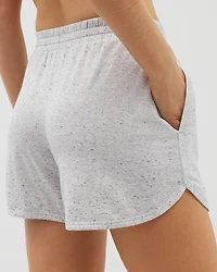 Slub Curved Hem Pajama Short