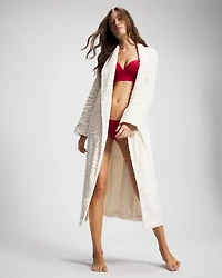 Textured Plush Long Robe