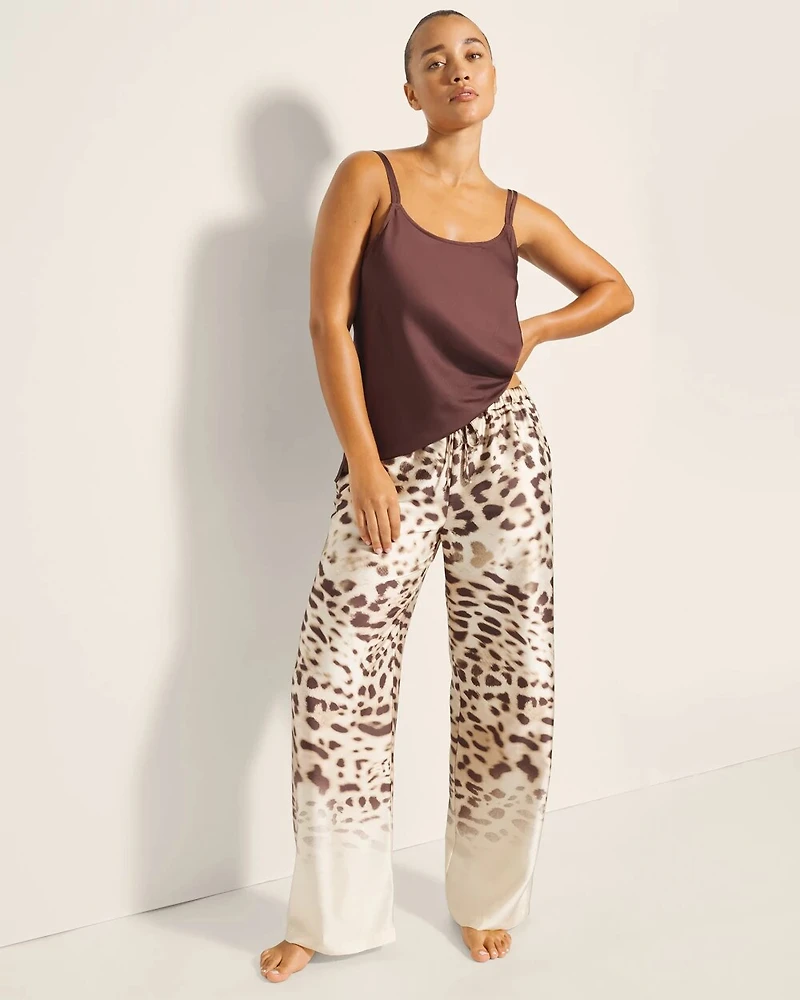 Wide-Leg Pajama Pants