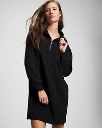 Modern Modal Quarter Zip Sweatshirt Dress