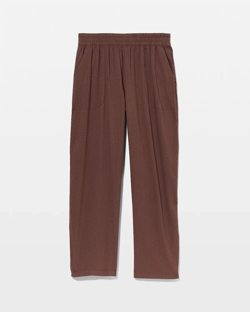 Textured Stripe Relaxed Barrel Pants