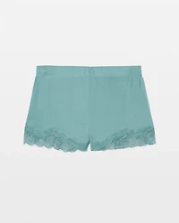 Lace Trim Pajama Shorts