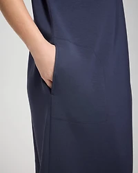 Modern Modal Quarter-Zip Short Sleeve Lounge Dress
