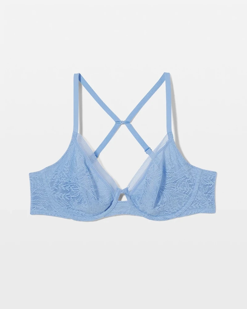 Soma Unlined Perfect Coverage Bra with Stretch Lace