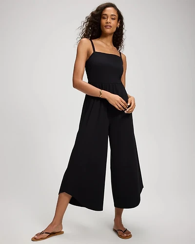 Cotton Ruched Bodice Jumpsuit