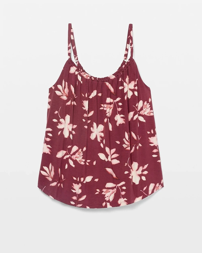 Shirred Neck Pajama Cami